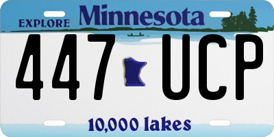 MN license plate 447UCP