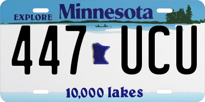 MN license plate 447UCU