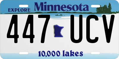 MN license plate 447UCV