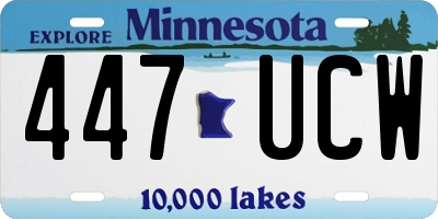 MN license plate 447UCW