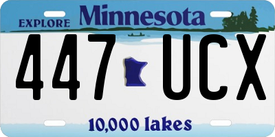 MN license plate 447UCX