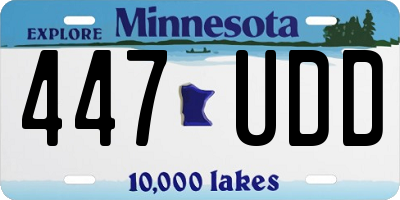 MN license plate 447UDD