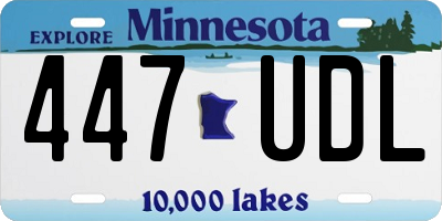 MN license plate 447UDL
