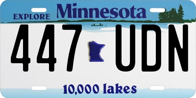 MN license plate 447UDN
