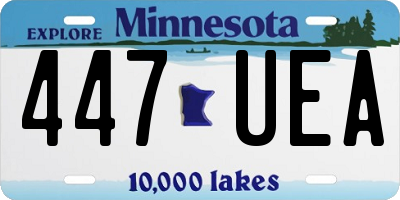MN license plate 447UEA