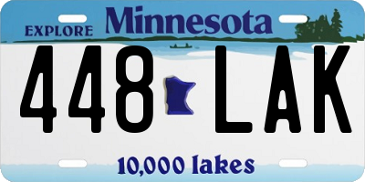 MN license plate 448LAK