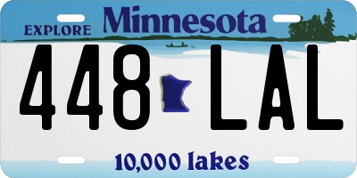 MN license plate 448LAL