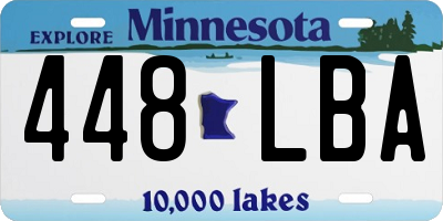 MN license plate 448LBA