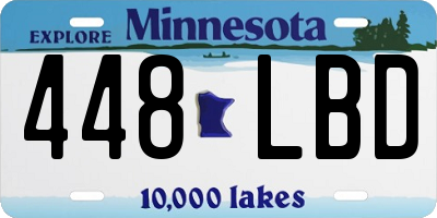 MN license plate 448LBD