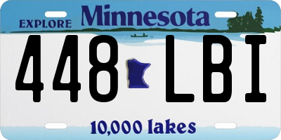 MN license plate 448LBI