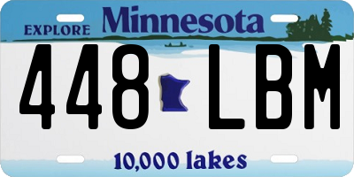MN license plate 448LBM
