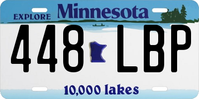 MN license plate 448LBP