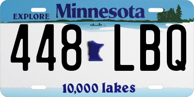 MN license plate 448LBQ