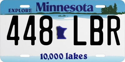 MN license plate 448LBR