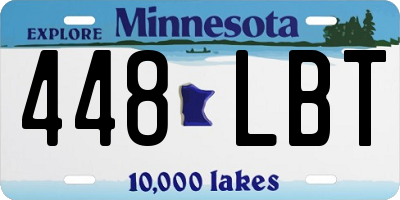 MN license plate 448LBT