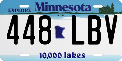 MN license plate 448LBV