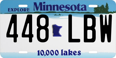 MN license plate 448LBW