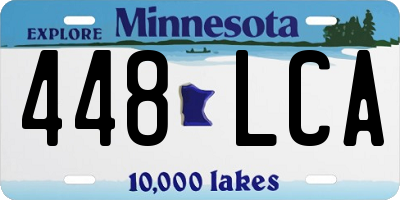 MN license plate 448LCA