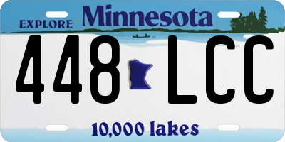 MN license plate 448LCC