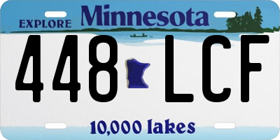 MN license plate 448LCF