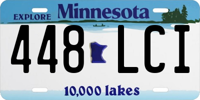MN license plate 448LCI