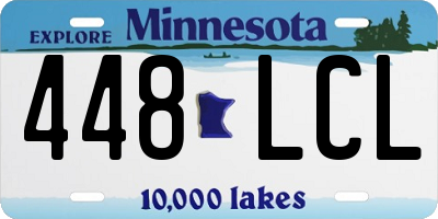 MN license plate 448LCL
