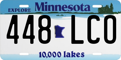 MN license plate 448LCO