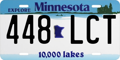 MN license plate 448LCT