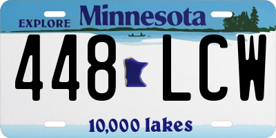 MN license plate 448LCW
