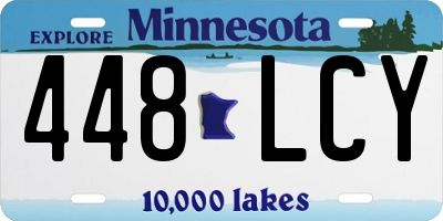 MN license plate 448LCY
