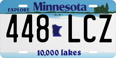 MN license plate 448LCZ