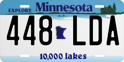 MN license plate 448LDA