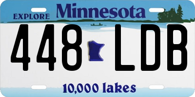MN license plate 448LDB