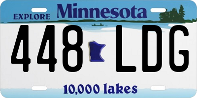 MN license plate 448LDG