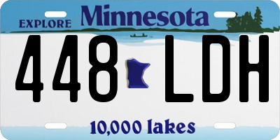 MN license plate 448LDH
