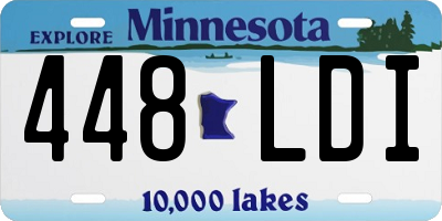 MN license plate 448LDI