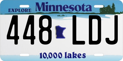 MN license plate 448LDJ
