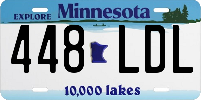 MN license plate 448LDL