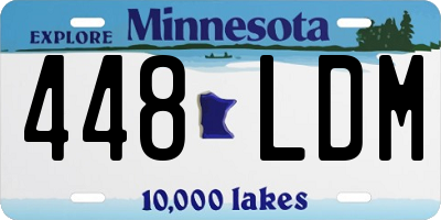 MN license plate 448LDM