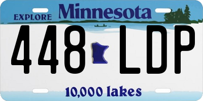 MN license plate 448LDP