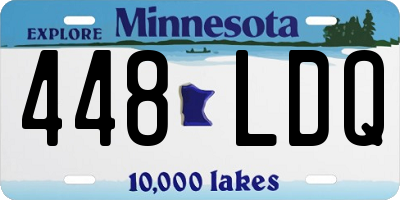 MN license plate 448LDQ