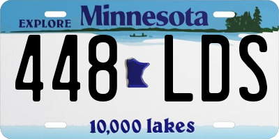 MN license plate 448LDS