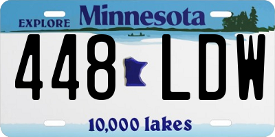 MN license plate 448LDW
