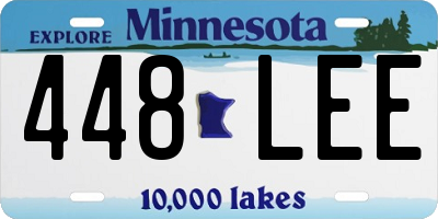 MN license plate 448LEE