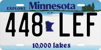MN license plate 448LEF
