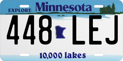 MN license plate 448LEJ