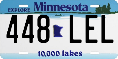 MN license plate 448LEL