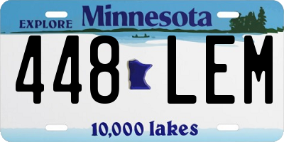 MN license plate 448LEM