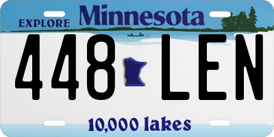 MN license plate 448LEN