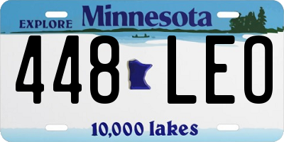 MN license plate 448LEO